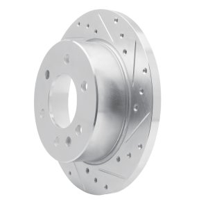Dodge Sprinter 3500 Brake Rotor (1) - Rear Right - R1 Concepts - Drilled & Slotted - Silver - `06-`18